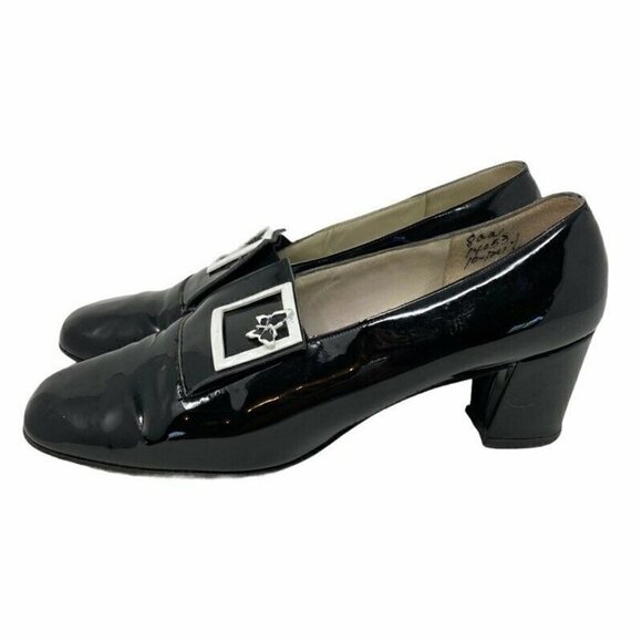 Margaret Jerrold Womens Classic Pump Block Heels 8 - Picture 6 of 8